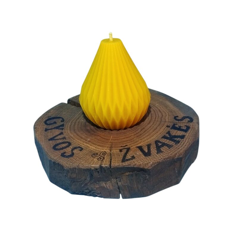 Candle Conical Ribbed 7,5cm x 6,2cm
