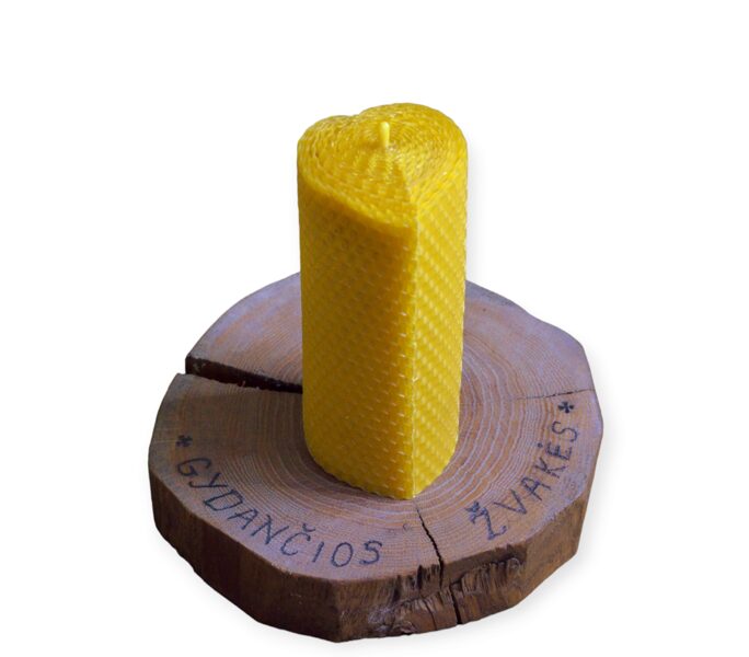 Rolled candle 'Heart' 13cm x 5,5cm