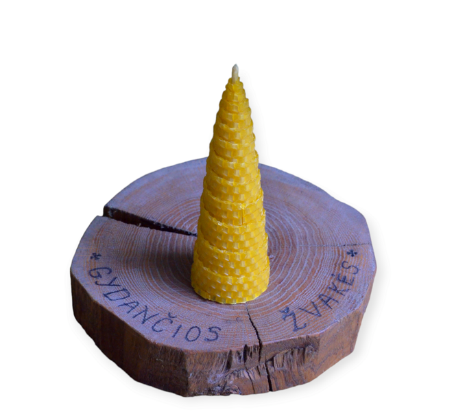 Rolled candle 'Christmas tree' 12cm x 4cm