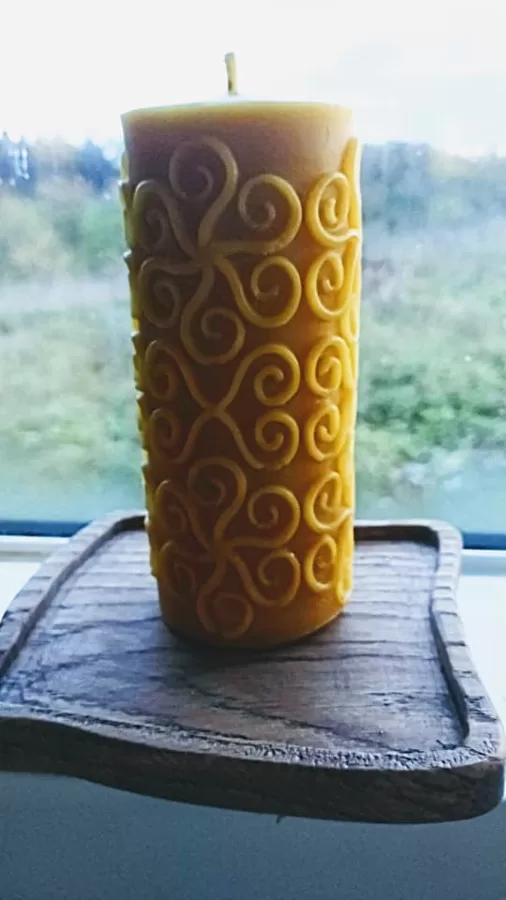 Candle Swirls of light 12cm x 5cm